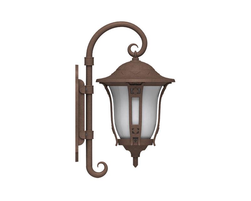 Palermo, Medium, aluminum, Wall Mount, linen glass, (3) 25W B10, 120V